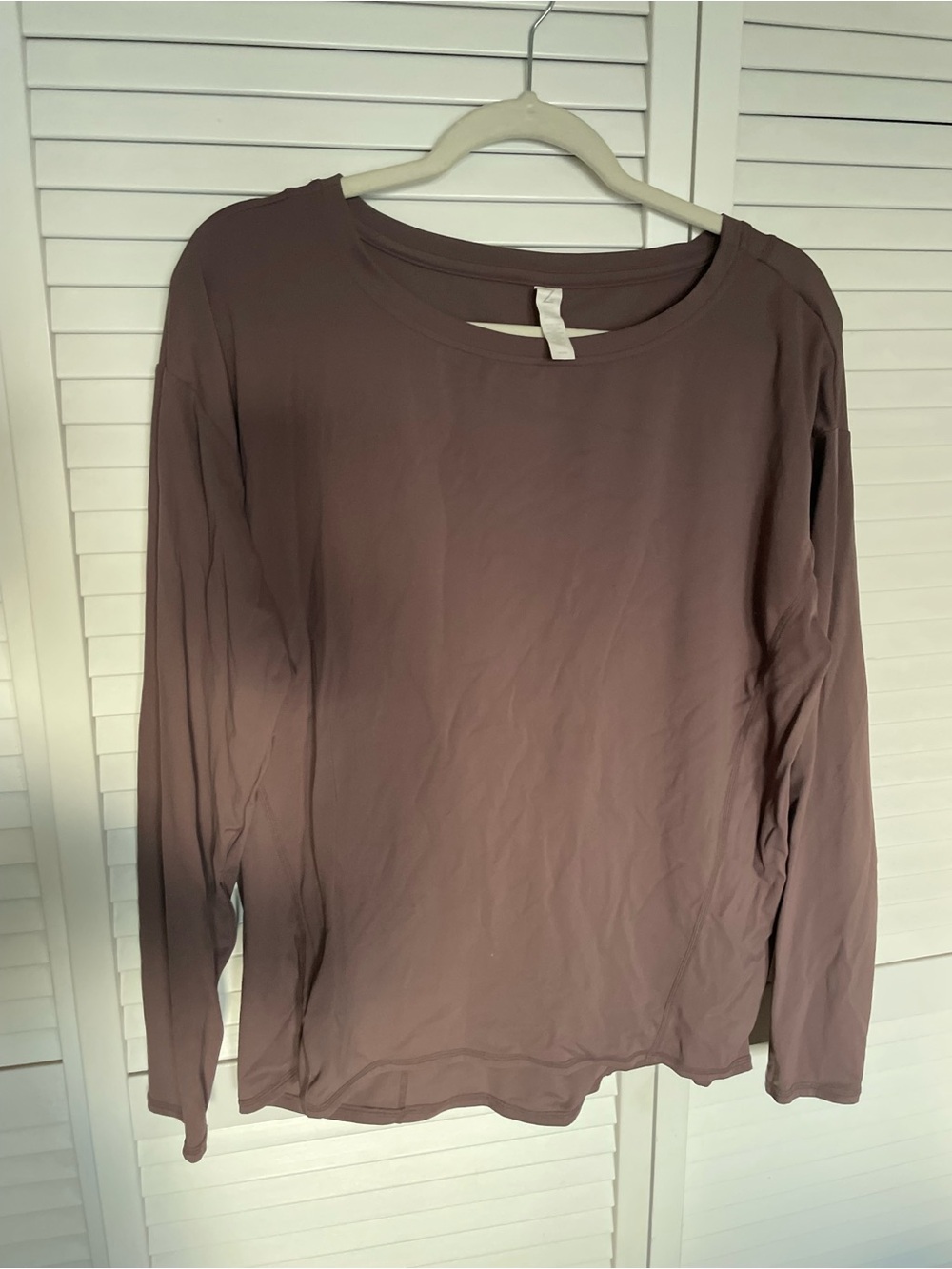 Zella Long-Sleeve Crew Top in Mauve